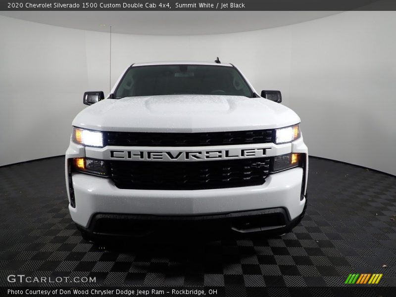 Summit White / Jet Black 2020 Chevrolet Silverado 1500 Custom Double Cab 4x4