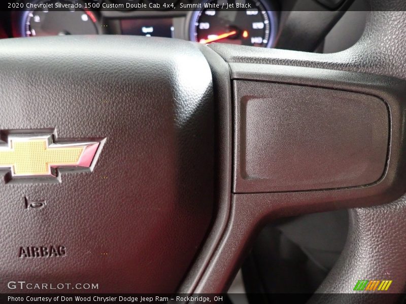 Summit White / Jet Black 2020 Chevrolet Silverado 1500 Custom Double Cab 4x4