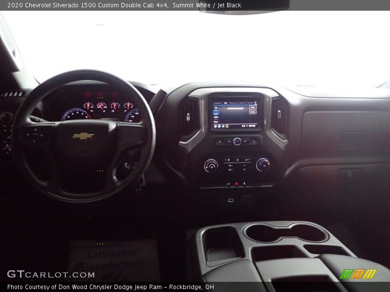 Summit White / Jet Black 2020 Chevrolet Silverado 1500 Custom Double Cab 4x4