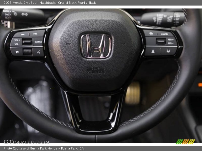 Crystal Black Pearl / Black 2023 Honda Civic Sport Hatchback
