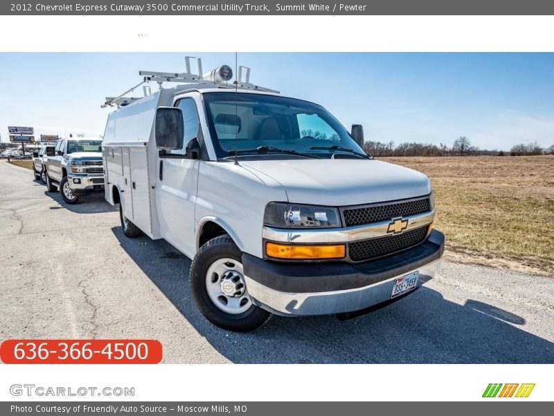 Summit White / Pewter 2012 Chevrolet Express Cutaway 3500 Commercial Utility Truck