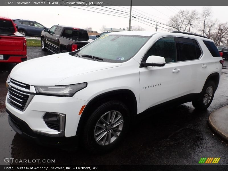 Summit White / Jet Black 2022 Chevrolet Traverse LT AWD