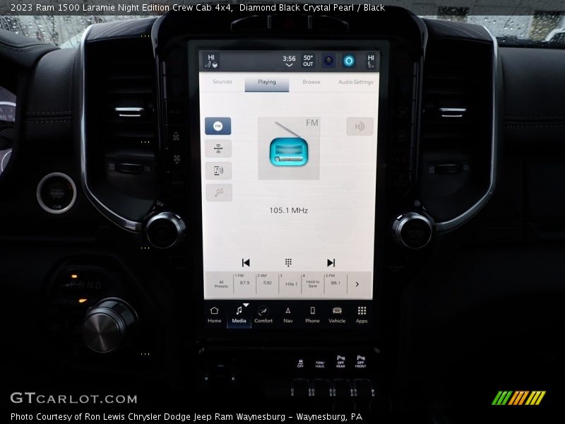 Diamond Black Crystal Pearl / Black 2023 Ram 1500 Laramie Night Edition Crew Cab 4x4