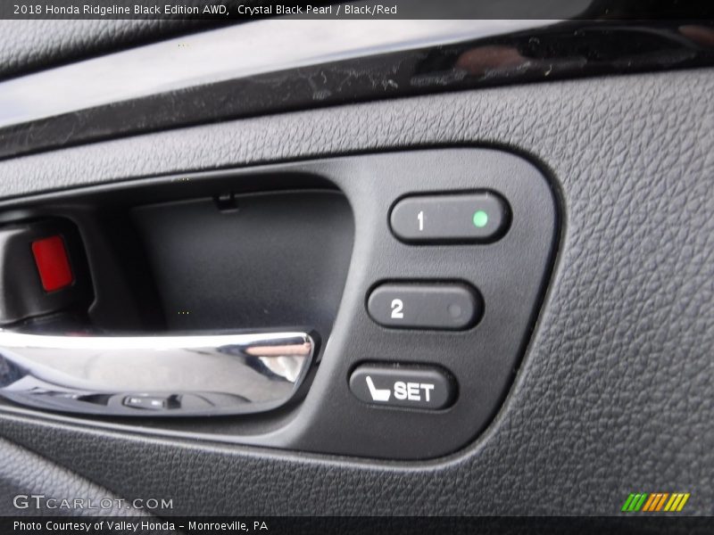 Crystal Black Pearl / Black/Red 2018 Honda Ridgeline Black Edition AWD