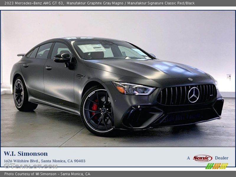 Manufaktur Graphite Gray Magno / Manufaktur Signature Classic Red/Black 2023 Mercedes-Benz AMG GT 63