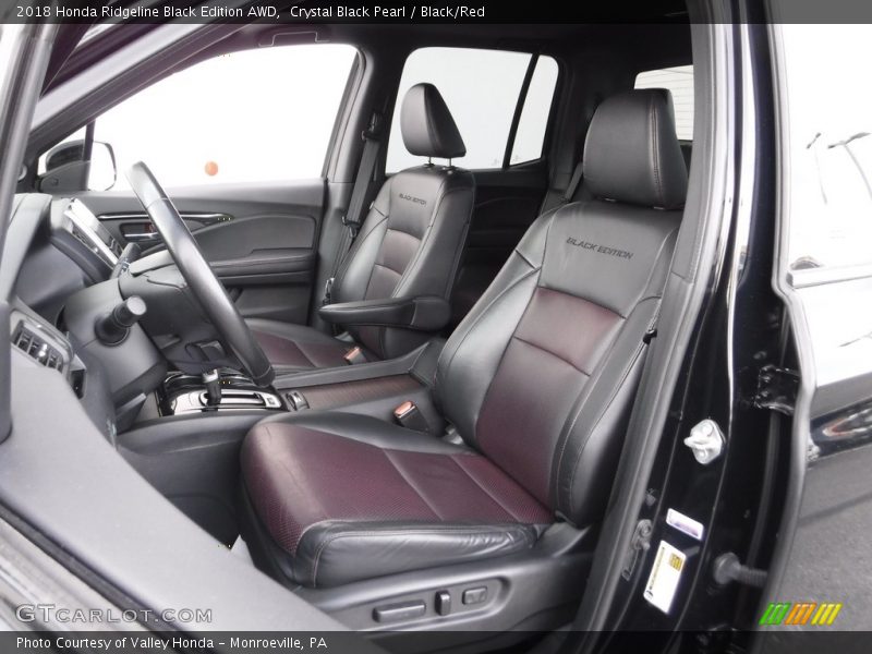 Crystal Black Pearl / Black/Red 2018 Honda Ridgeline Black Edition AWD