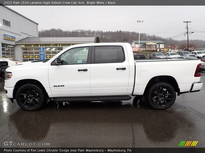 Bright White / Black 2023 Ram 1500 Laramie Night Edition Crew Cab 4x4