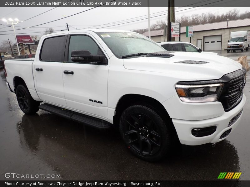 Bright White / Black 2023 Ram 1500 Laramie Night Edition Crew Cab 4x4