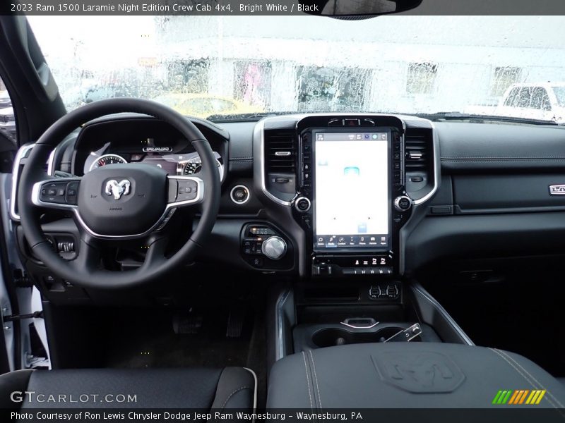 Bright White / Black 2023 Ram 1500 Laramie Night Edition Crew Cab 4x4