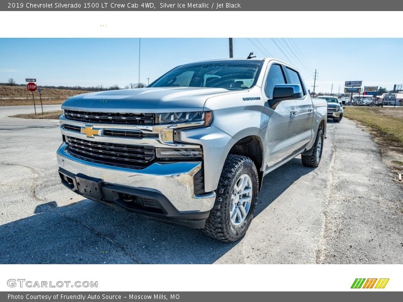 Silver Ice Metallic / Jet Black 2019 Chevrolet Silverado 1500 LT Crew Cab 4WD