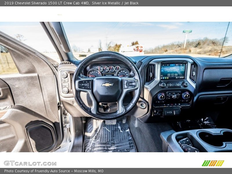 Silver Ice Metallic / Jet Black 2019 Chevrolet Silverado 1500 LT Crew Cab 4WD