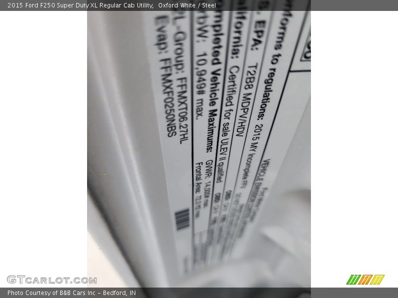 Oxford White / Steel 2015 Ford F250 Super Duty XL Regular Cab Utility