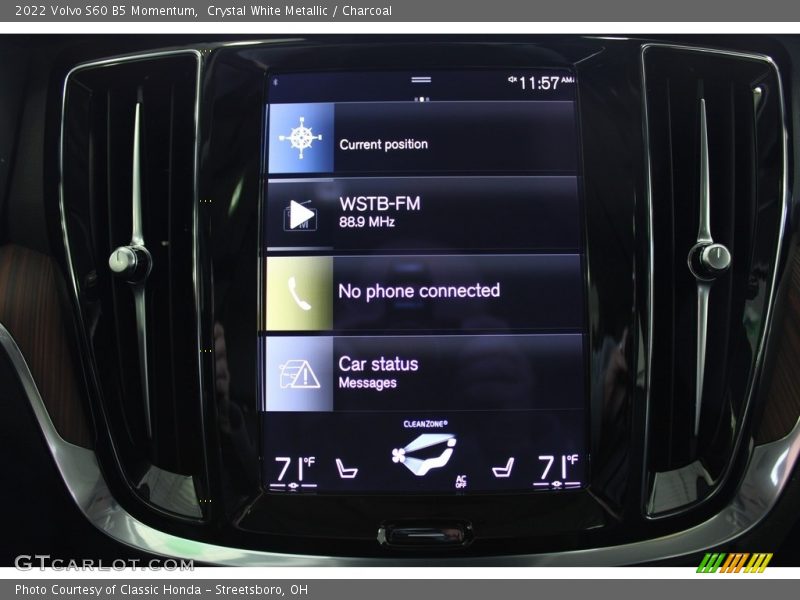 Crystal White Metallic / Charcoal 2022 Volvo S60 B5 Momentum