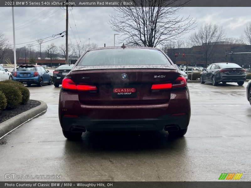 Aventurin Red Metallic / Black 2023 BMW 5 Series 540i xDrive Sedan