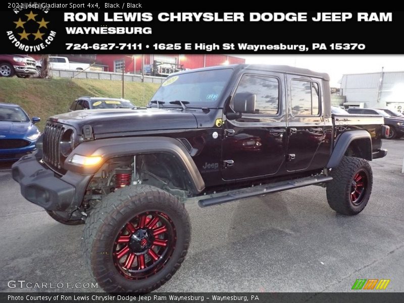 Black / Black 2021 Jeep Gladiator Sport 4x4