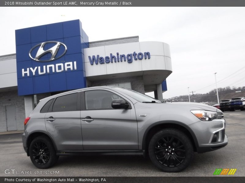 Mercury Gray Metallic / Black 2018 Mitsubishi Outlander Sport LE AWC