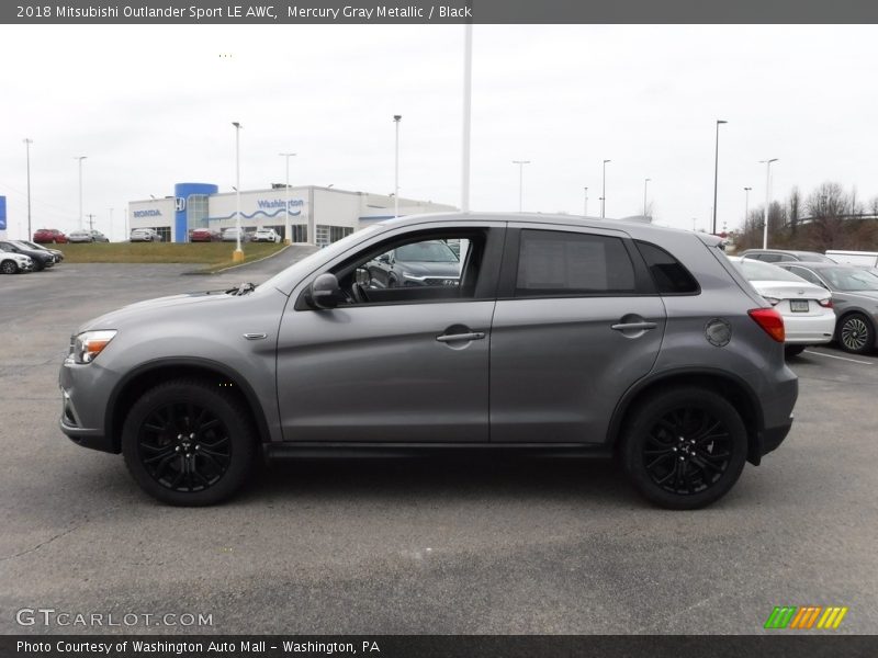 Mercury Gray Metallic / Black 2018 Mitsubishi Outlander Sport LE AWC
