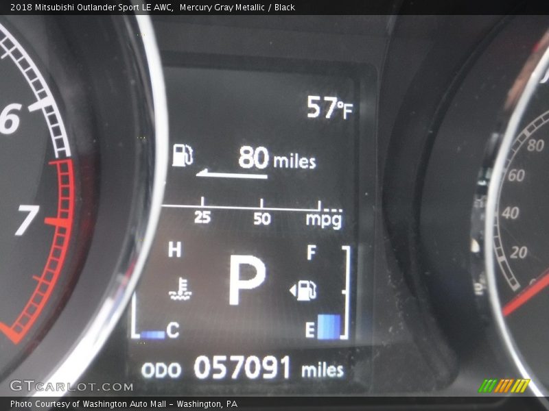 Mercury Gray Metallic / Black 2018 Mitsubishi Outlander Sport LE AWC
