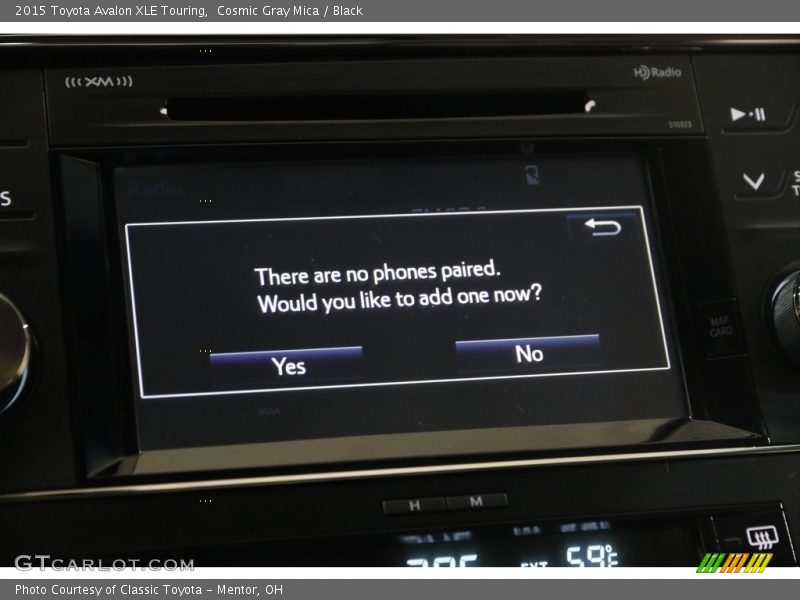 Cosmic Gray Mica / Black 2015 Toyota Avalon XLE Touring