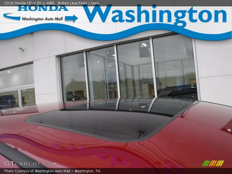 Molten Lava Pearl / Ivory 2018 Honda CR-V EX-L AWD