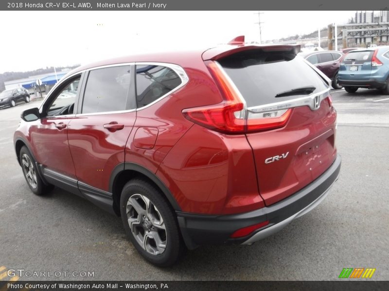 Molten Lava Pearl / Ivory 2018 Honda CR-V EX-L AWD