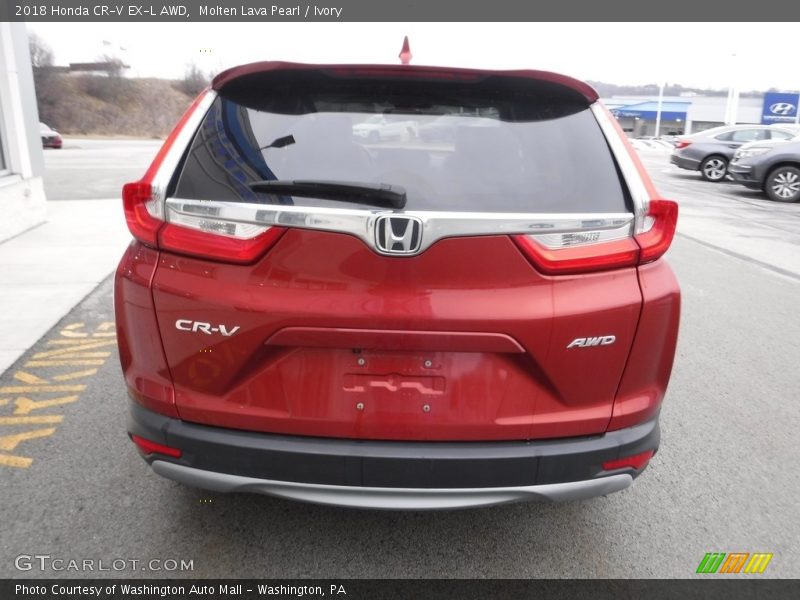 Molten Lava Pearl / Ivory 2018 Honda CR-V EX-L AWD