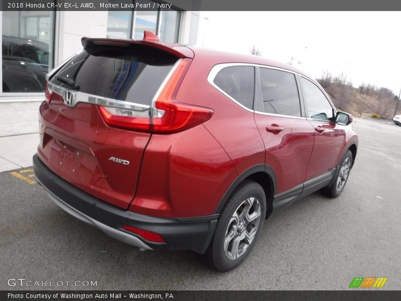 Molten Lava Pearl / Ivory 2018 Honda CR-V EX-L AWD