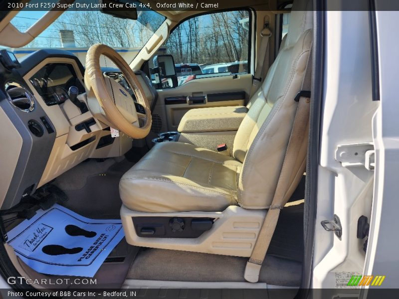Oxford White / Camel 2010 Ford F250 Super Duty Lariat Crew Cab 4x4