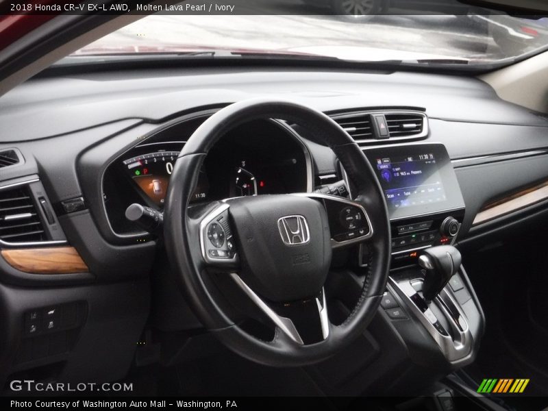 Molten Lava Pearl / Ivory 2018 Honda CR-V EX-L AWD