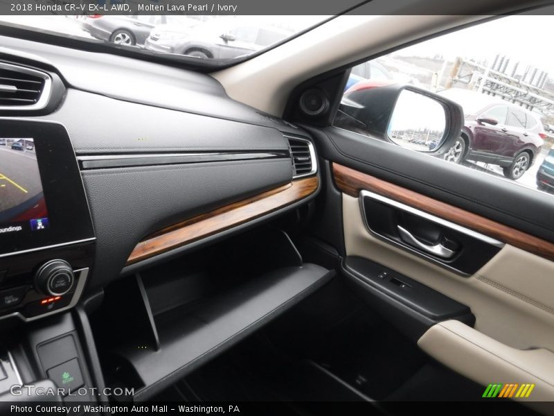 Molten Lava Pearl / Ivory 2018 Honda CR-V EX-L AWD