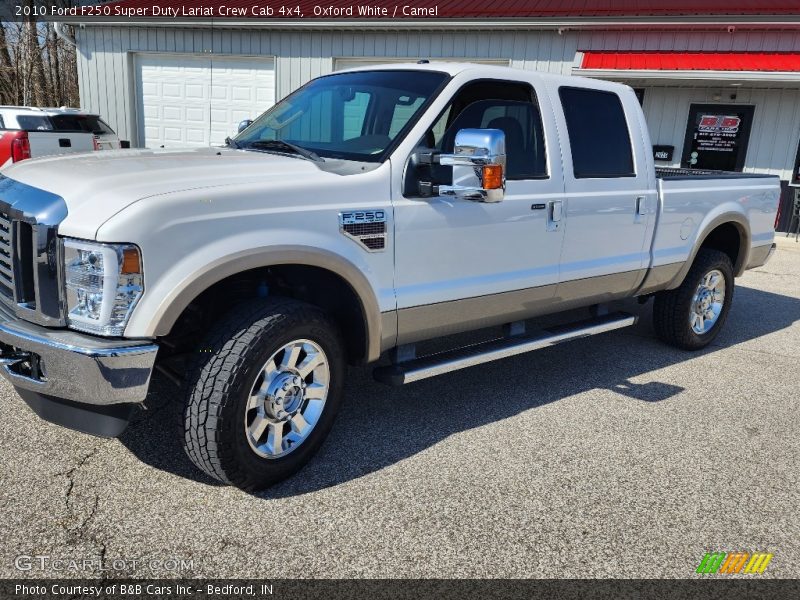 Oxford White / Camel 2010 Ford F250 Super Duty Lariat Crew Cab 4x4