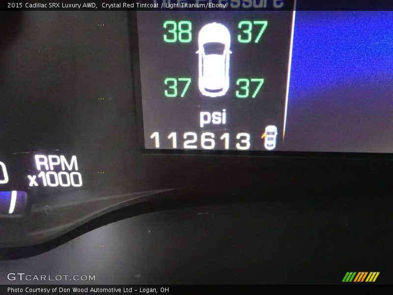 Crystal Red Tintcoat / Light Titanium/Ebony 2015 Cadillac SRX Luxury AWD
