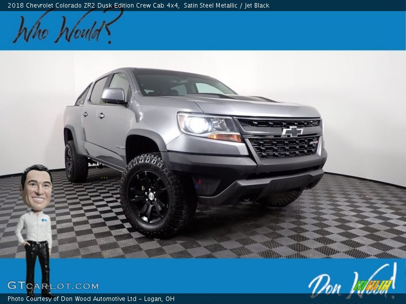 Satin Steel Metallic / Jet Black 2018 Chevrolet Colorado ZR2 Dusk Edition Crew Cab 4x4