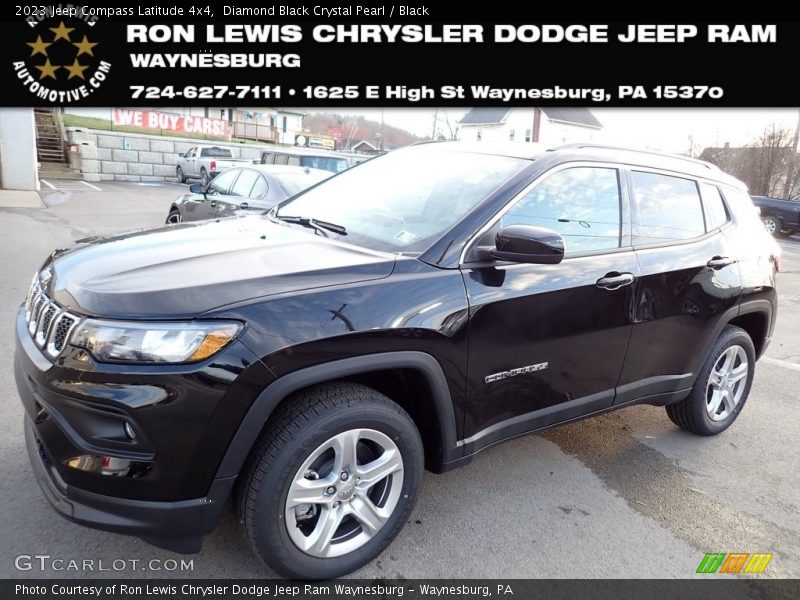 Diamond Black Crystal Pearl / Black 2023 Jeep Compass Latitude 4x4