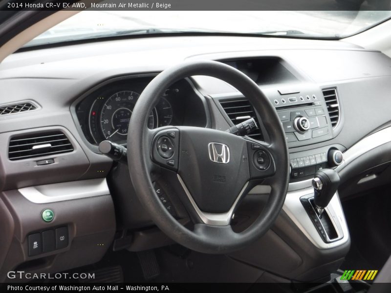 Mountain Air Metallic / Beige 2014 Honda CR-V EX AWD