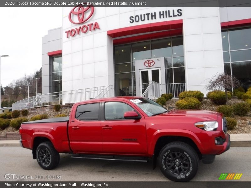 Barcelona Red Metallic / Cement 2020 Toyota Tacoma SR5 Double Cab 4x4