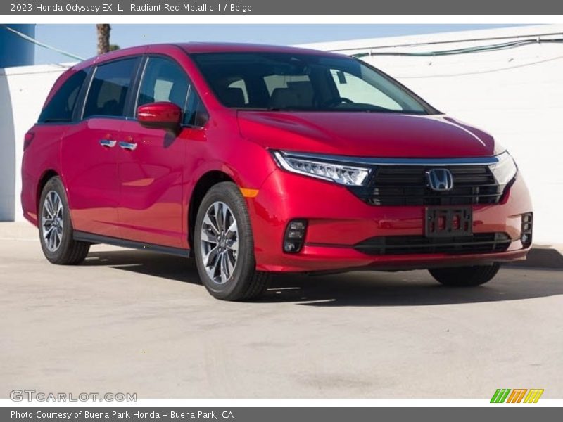 Radiant Red Metallic II / Beige 2023 Honda Odyssey EX-L