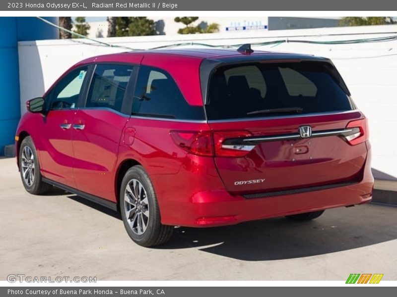 Radiant Red Metallic II / Beige 2023 Honda Odyssey EX-L
