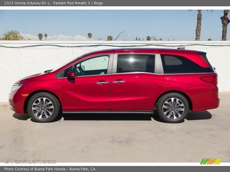 Radiant Red Metallic II / Beige 2023 Honda Odyssey EX-L