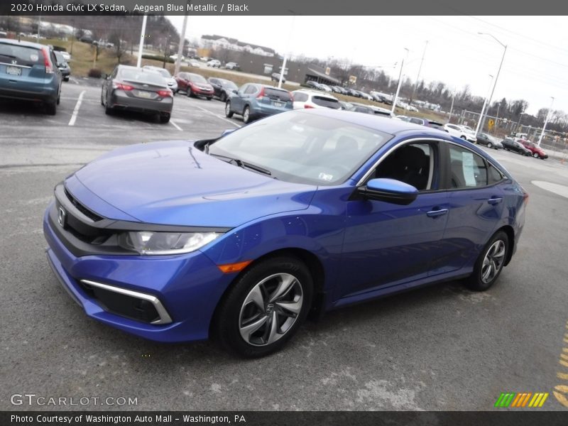 Aegean Blue Metallic / Black 2020 Honda Civic LX Sedan
