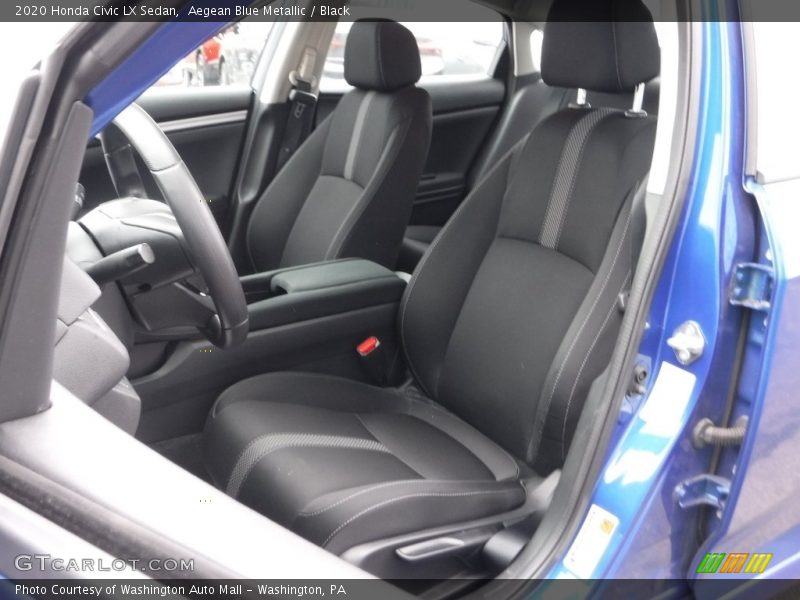 Aegean Blue Metallic / Black 2020 Honda Civic LX Sedan