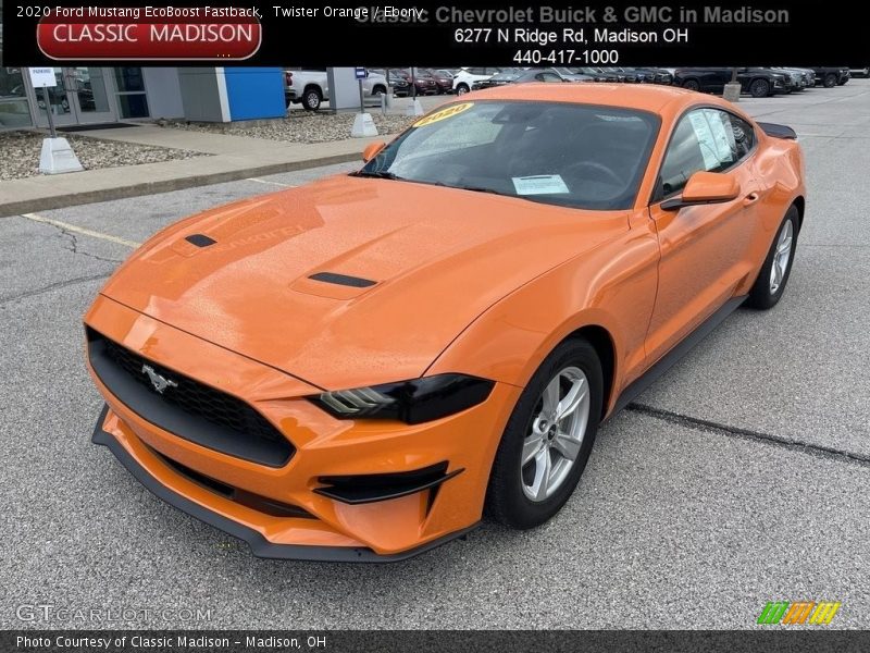 Twister Orange / Ebony 2020 Ford Mustang EcoBoost Fastback