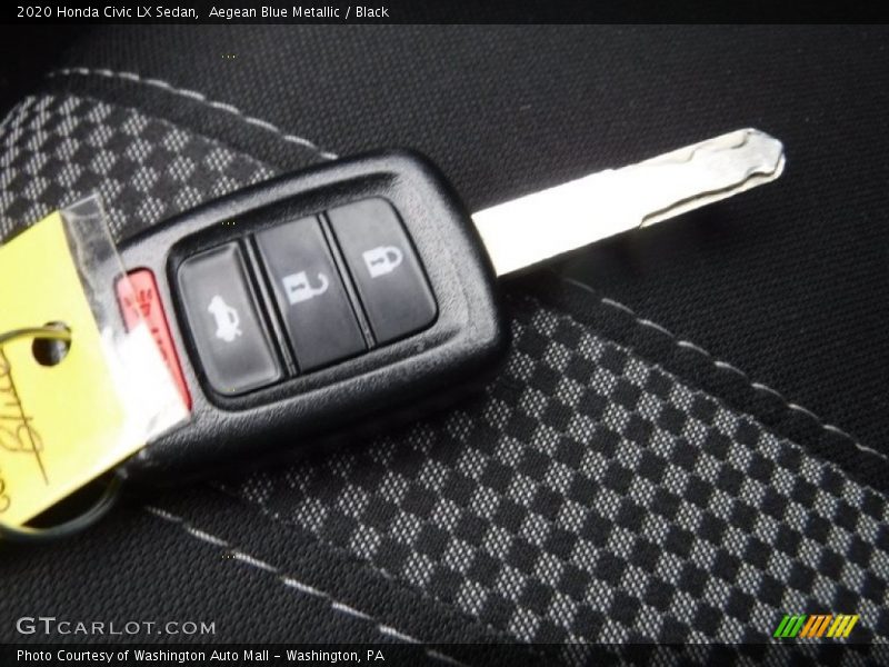 Aegean Blue Metallic / Black 2020 Honda Civic LX Sedan