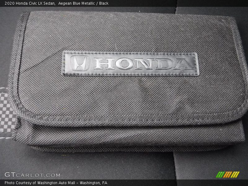 Aegean Blue Metallic / Black 2020 Honda Civic LX Sedan
