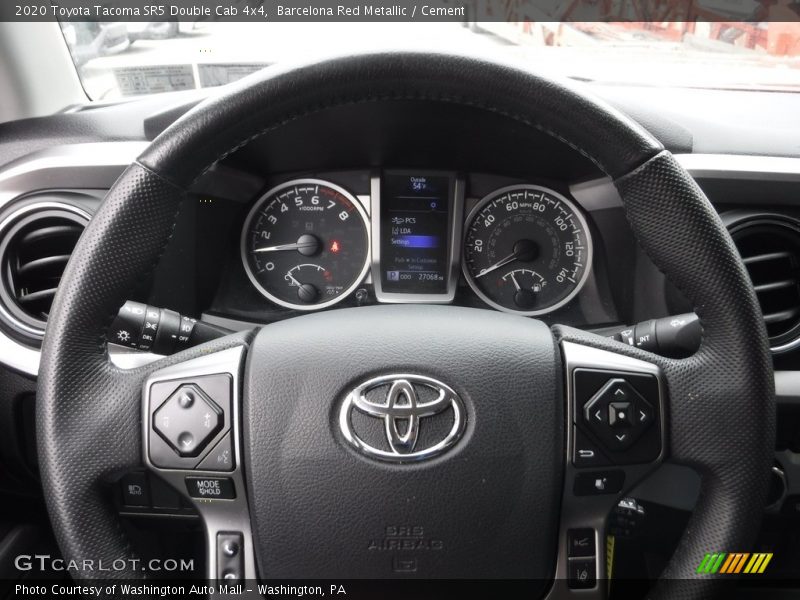 Barcelona Red Metallic / Cement 2020 Toyota Tacoma SR5 Double Cab 4x4