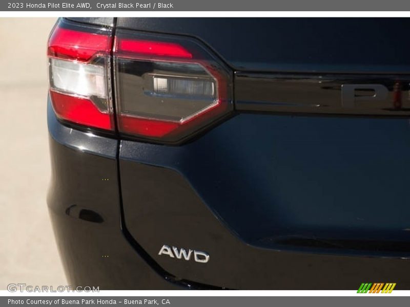 Crystal Black Pearl / Black 2023 Honda Pilot Elite AWD