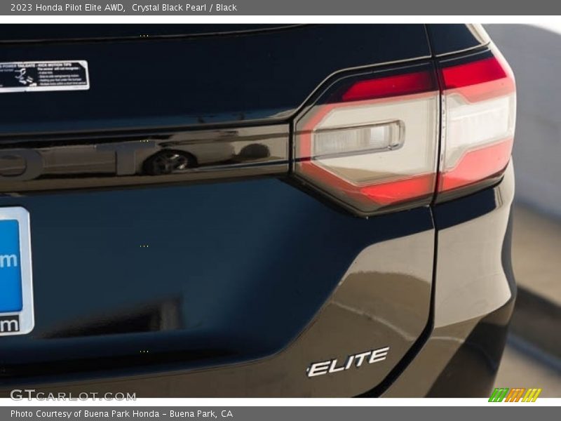 Crystal Black Pearl / Black 2023 Honda Pilot Elite AWD