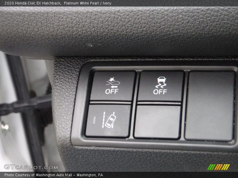 Platinum White Pearl / Ivory 2020 Honda Civic EX Hatchback
