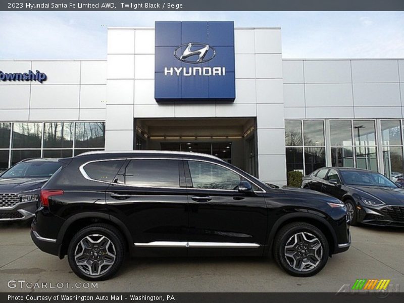 Twilight Black / Beige 2023 Hyundai Santa Fe Limited AWD