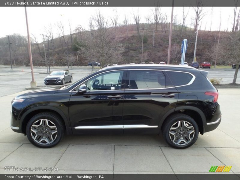 Twilight Black / Beige 2023 Hyundai Santa Fe Limited AWD